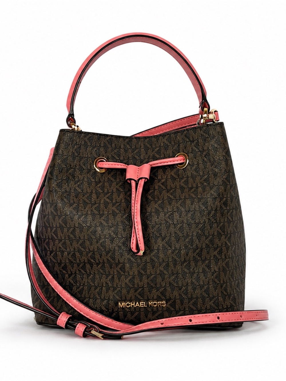 Michael Kors Pink Drawstring Bucket Bag